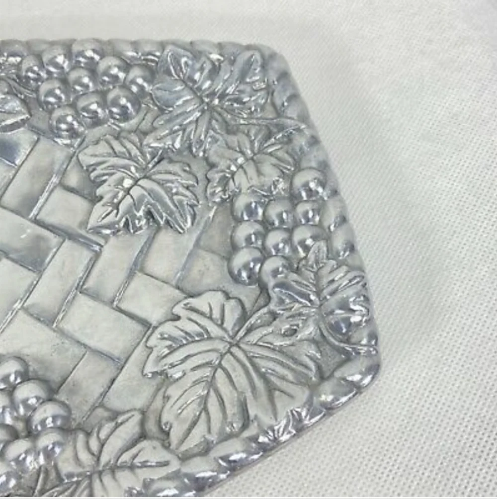 LENOX Grape Weave Bread Tray Metal Alloy 14” x 7” - Retired BEAUTIFUL